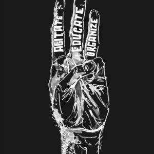 Black Agitate Educate Organize Tee